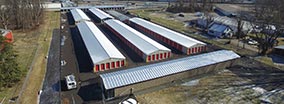 aerial image of anytime storage in clarksville indiana